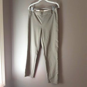 Aritzia Babaton Tan Beige Mid-Rise Side Zip Pants Size 10